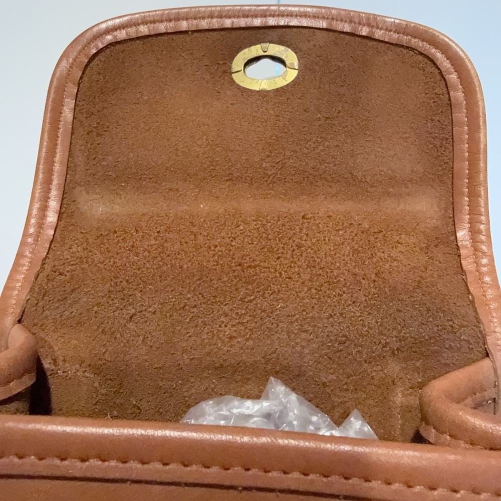 COACH Small Sidepack British Tan Shoulder Crossbody Bag #9978 Vintage 90's - Picture 6 of 12